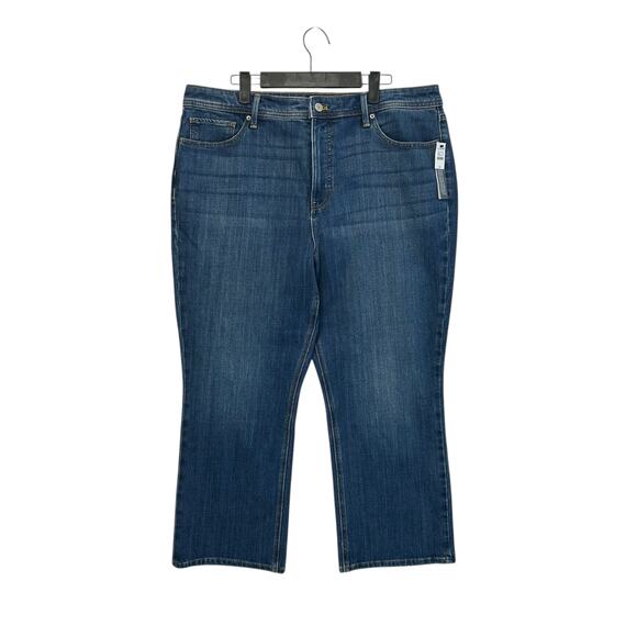 Talbots Demi Boot Crop Jean NWT Women's Sz 16 Maria Wash High Waisted Denim - Picture 1 of 6